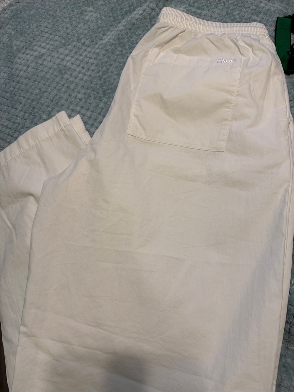 TNA womens White Elastic-Waist Jogger Pants